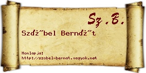 Szóbel Bernát névjegykártya